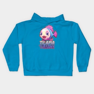 Tilapia Tuesday Fun Foodie Kawaii Fish Kids Hoodie